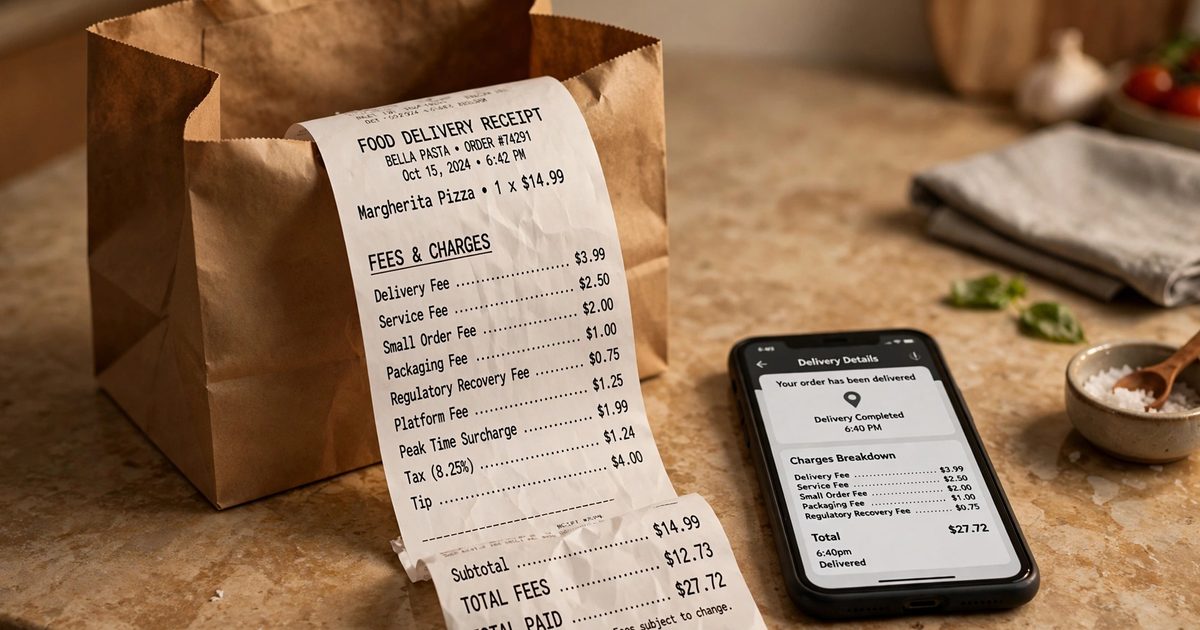 Food delivery hidden fees breakdown